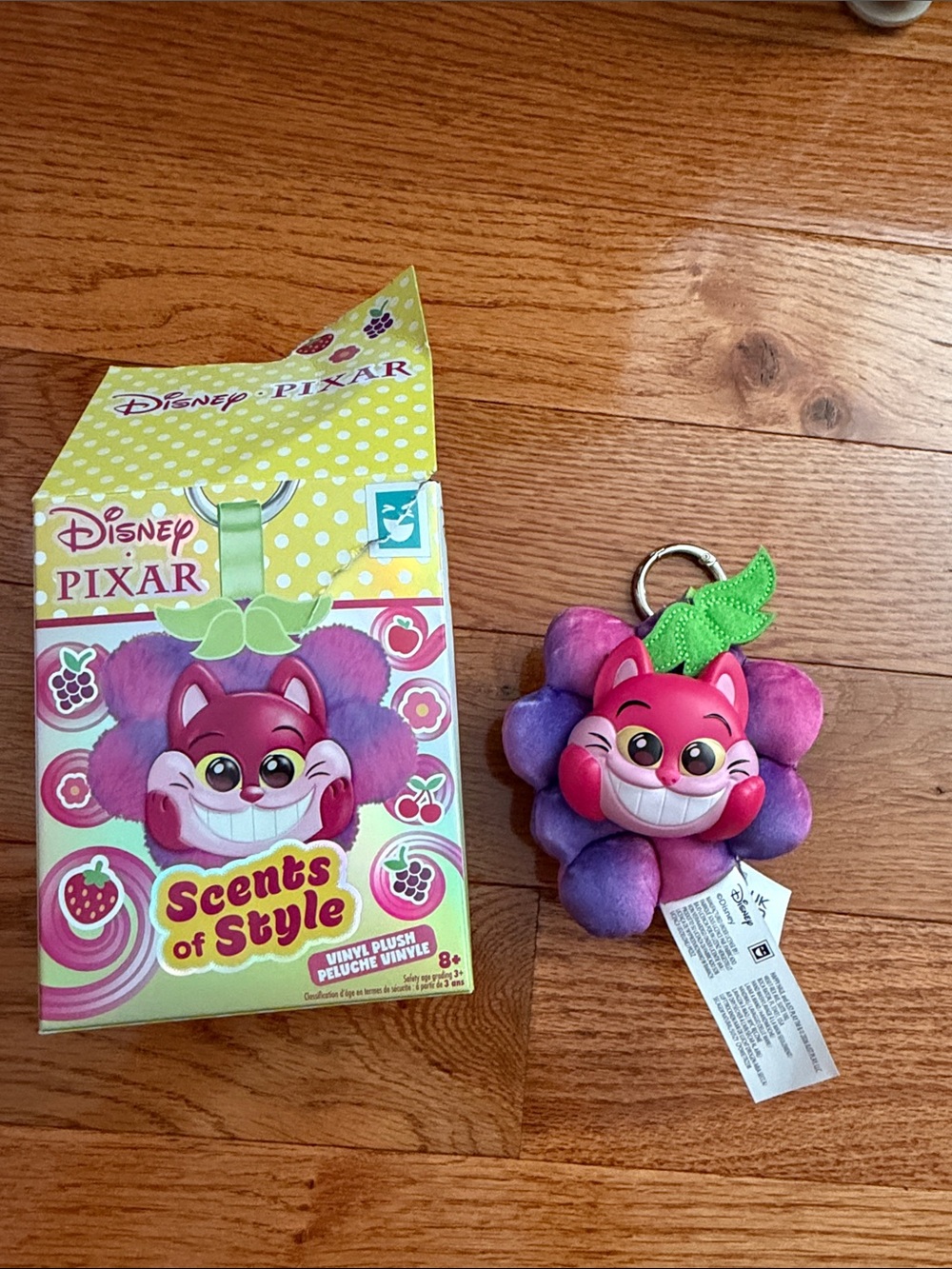 Disney Pixar Scents of Style Cheshire Cat Plush Keychain - Pink & Purple